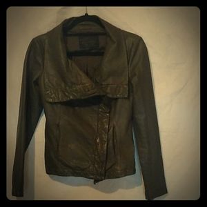 All Saints Brown leather jacket